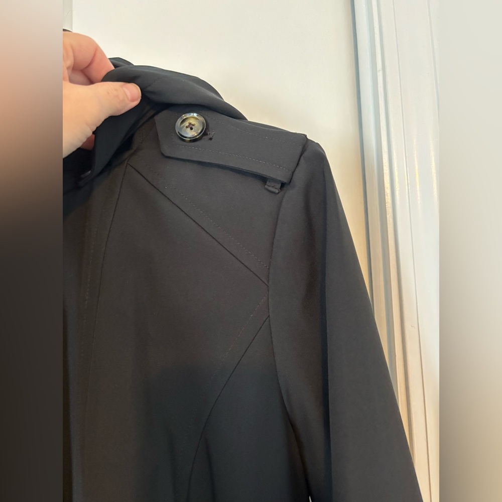 London Fog Black Women's Rain Coat Large - Picture 3 of 7
